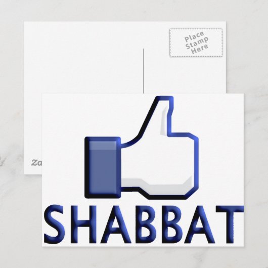 Als Shabbat Briefkaart (Voorkant / Achterkant)