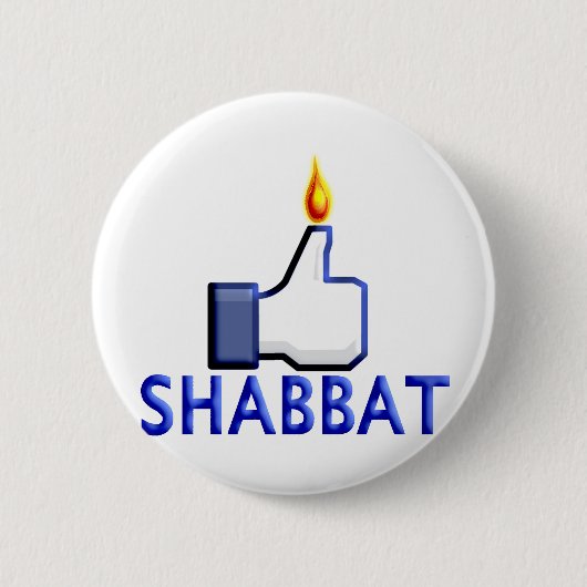 Als Shabbat Ronde Button 5,7 Cm (Voorkant)