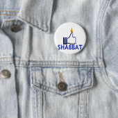 Als Shabbat Ronde Button 5,7 Cm (In situ)