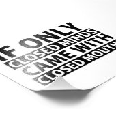 Als slechts de Gesloten Munten met Gesloten Mening Foto Afdruk (Hoek)