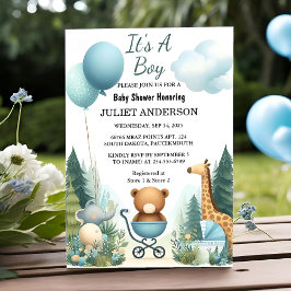 Als Soft Boho Beer Blue Cub Welkom Baby Boy Shower Kaart