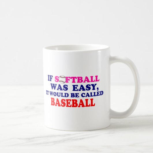 Als Softball makkelijk was.... Koffiemok (Rechts)