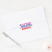 Als Softball makkelijk was.... Ronde Sticker (Envelop)