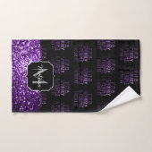 Als Sparkly en Paars wil ik Monogram Black Bad Handdoek (Handdoek)