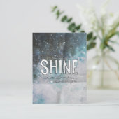 Als sterren in het inspirerend schijnen briefkaart (Staand voorkant)
