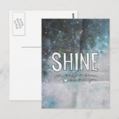 Als sterren in het inspirerend schijnen briefkaart (Voorkant / Achterkant)