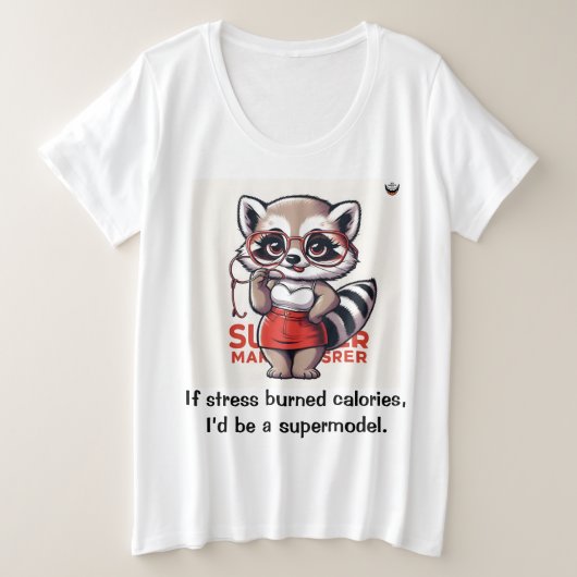 Als stress calorieën verbrandt grote maat t-shirt (Design voorkant)