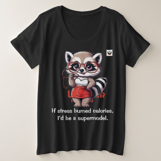 Als stress calorieën verbrandt grote maat t-shirt (Design voorkant)