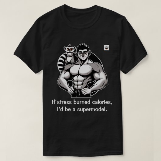 Als stress calorieën verbrandt t-shirt (Design voorkant)