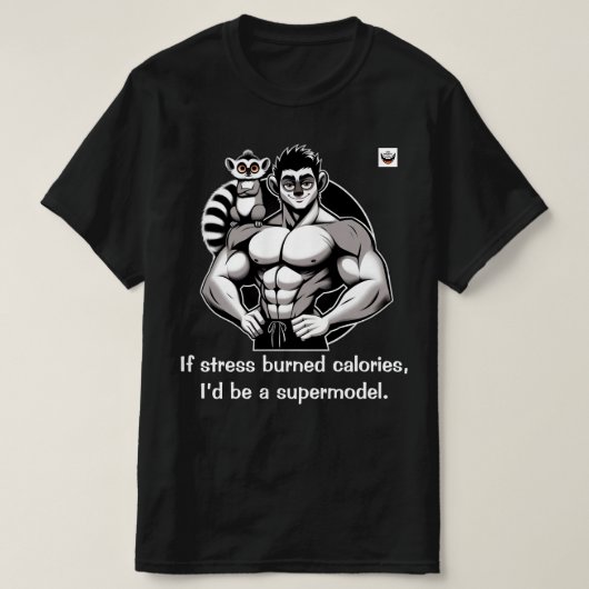 Als stress calorieën verbrandt t-shirt (Design voorkant)