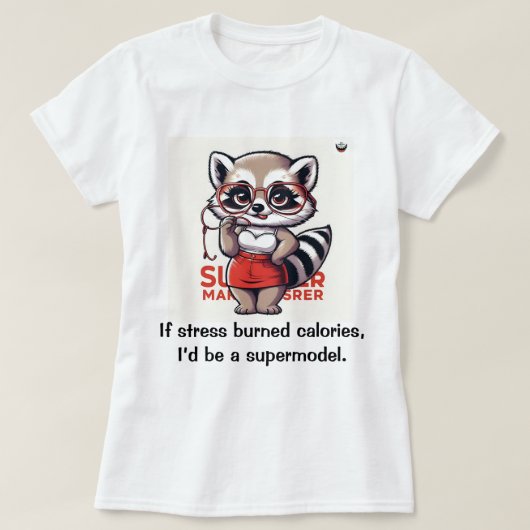 Als stress calorieën verbrandt t-shirt (Design voorkant)