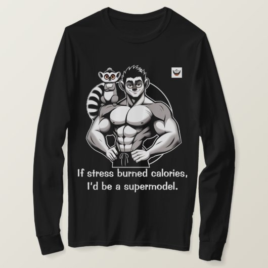 Als stress calorieën verbrandt t-shirt (Design voorkant)