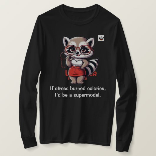 Als stress calorieën verbrandt t-shirt (Design voorkant)