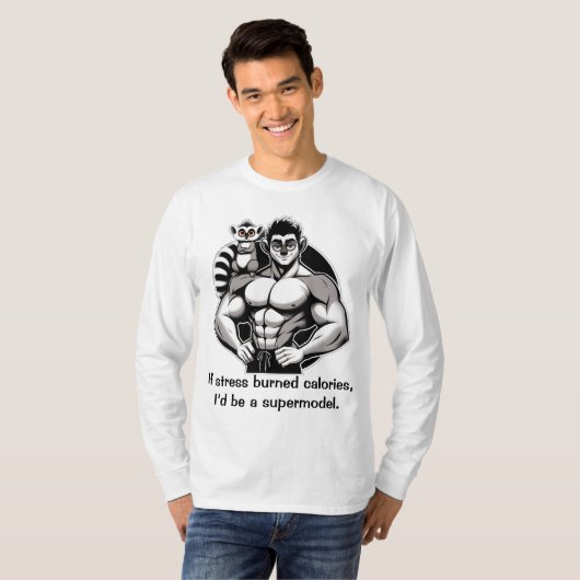 Als stress calorieën verbrandt t-shirt (Voorkant volledig)