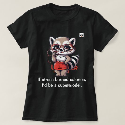 Als stress calorieën verbrandt t-shirt (Design voorkant)
