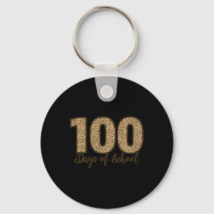 Als T - shirts Cheetah Leopard 100 dagen van schoo Sleutelhanger