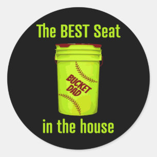 Als T-shirts Softll Papa Beste Stoel In Huis Werpe Ronde Sticker