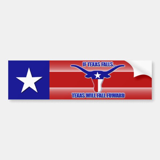 Als Texas Herfsten, Herfsten Texas vooruit Bumpersticker (Voorkant)