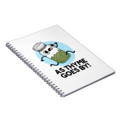 Als Tijm Verstrijkt Grappige Kruiden Specerij Woor Notitieboek (Rechterzijde)