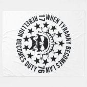 ALS TIRANNIE DE WET WORDT FLEECE DEKEN (Voorkant (Horizontaal))