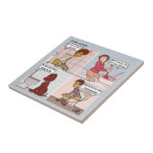 Als toiletten Bleke blauwe keramische tegel kunnen Tegeltje (Zijkant)