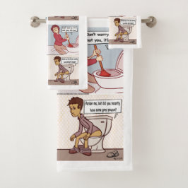 Als toiletten kunnen praten bad handdoek