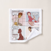 Als toiletten kunnen praten bad handdoek (Wasdoekje)