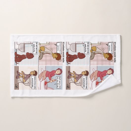 Als toiletten kunnen praten bad handdoek (Handdoek)