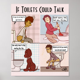 Als toiletten kunnen praten poster