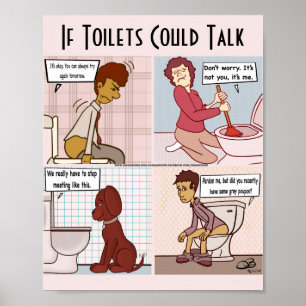Als toiletten kunnen praten poster