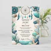 Als Tribal Aqua Zand Werk Gestapeld Zee Glas Bruil Kaart (Staand voorkant)