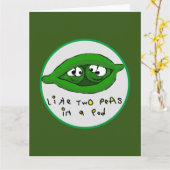 Als twee erwten in een dop wenskaart kaart (Gele Bloem)