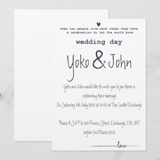 Als twee mensen van elkaar houden kaart (Voorkant / Achterkant)