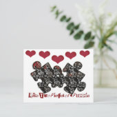 Als twee stukjes van een puzzel briefkaart (Staand voorkant)