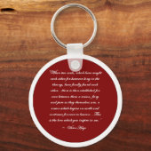 Als twee zielen... Victor Hugo Quote Sleutelhanger (Voorkant)