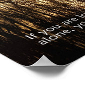 Als u alleen bent - citaat Sartre Poster (Hoek)