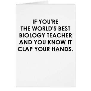 ALS U DE BESTE BIOLOGISCHE TEACHER VAN DE WOORDEN 