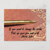 Als u de schrijfprijsopgave voor de wereld wilt wi briefkaart (Voorkant)