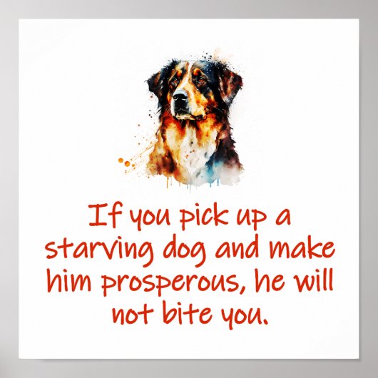 Als u denkt dat honden zielen hebben poster (Voorkant)