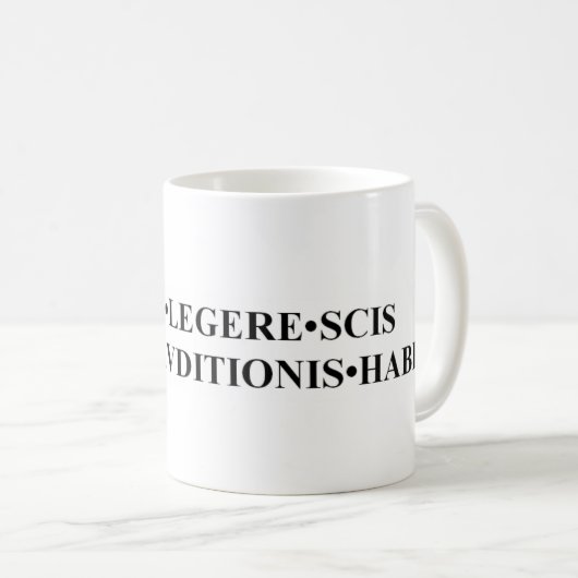 Als u deze Latijnse Mok kunt lezen (Voorkant rechts)