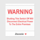 Als u deze schakelaar uitschakelt, wordt de stroom sticker (Vel)