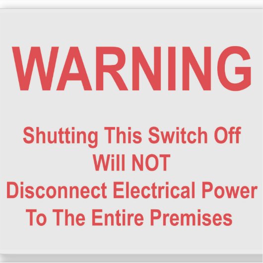 Als u deze schakelaar uitschakelt, wordt de stroom sticker (Voorkant)