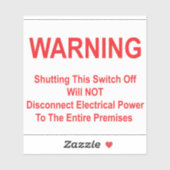 Als u deze schakelaar uitschakelt, wordt de stroom sticker (Vel)