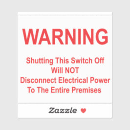 Als u deze schakelaar uitschakelt, wordt de stroom sticker