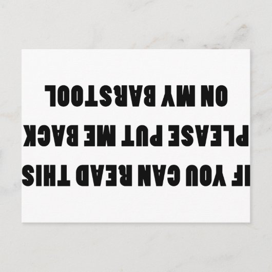 Als u dit kunt lezen briefkaart (Voorkant)