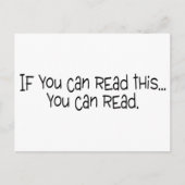 Als u dit kunt lezen, kunt u briefkaart (Voorkant)