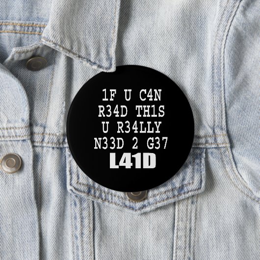 ALS U DIT KUNT LEZEN RONDE BUTTON 4,0 CM (In situ)