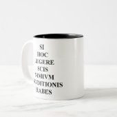 Als u dit Latijn 1 kunt lezen Tweekleurige Koffiemok (Voorkant links)