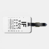 Als u dit oogtestschema kunt lezen bagagelabel (Achterkant horizontaal)