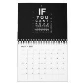 Als u dit oogtestschema kunt lezen - Donker Kalender (Mar 2027)